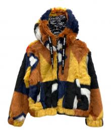 Desigual（デシグアル）の古着「Oversize plush jacket（オーバーサイズ・プラッシュ・ジャケット）」｜マルチカラー