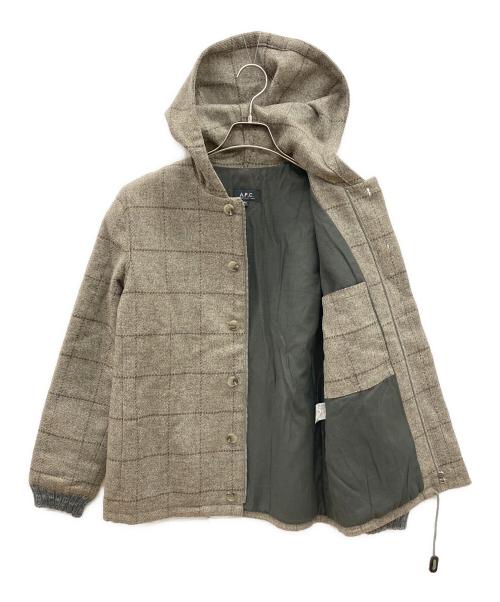 A.P.C.（アーペーセー）A.P.C. (アーペーセー) ウールフードコート ベージュ サイズ:XSの古着・服飾アイテム