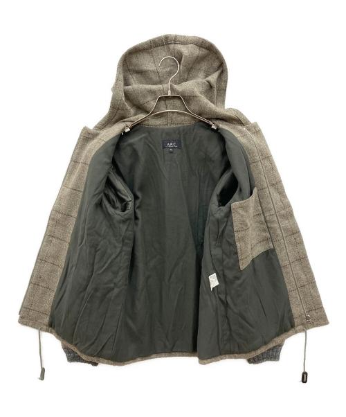 A.P.C.（アーペーセー）A.P.C. (アーペーセー) ウールフードコート ベージュ サイズ:XSの古着・服飾アイテム