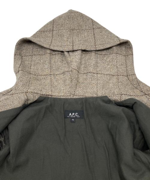 A.P.C.（アーペーセー）A.P.C. (アーペーセー) ウールフードコート ベージュ サイズ:XSの古着・服飾アイテム