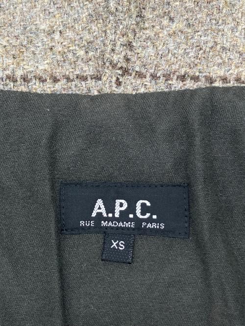 A.P.C.（アーペーセー）A.P.C. (アーペーセー) ウールフードコート ベージュ サイズ:XSの古着・服飾アイテム