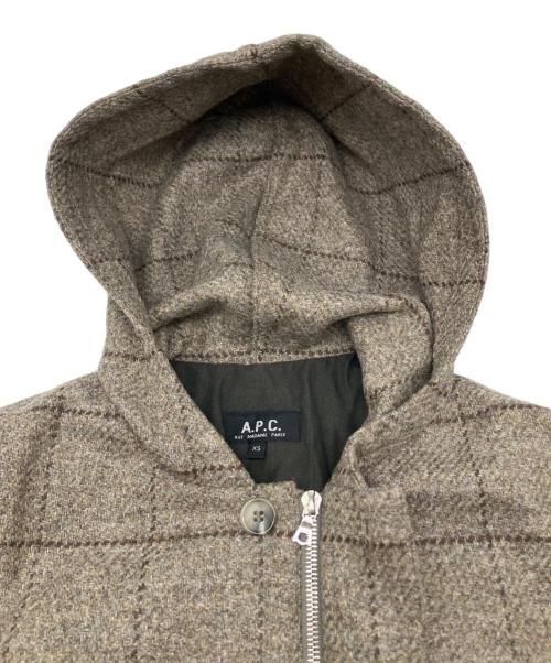 A.P.C.（アーペーセー）A.P.C. (アーペーセー) ウールフードコート ベージュ サイズ:XSの古着・服飾アイテム