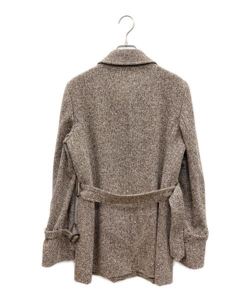 Aquascutum（アクアスキュータム）Aquascutum (アクアスキュータム) ツイードコート ブラウン サイズ:7Fの古着・服飾アイテム