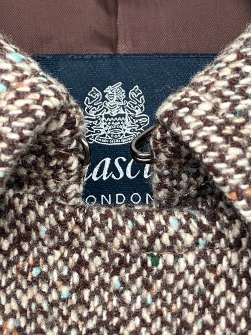 Aquascutum（アクアスキュータム）Aquascutum (アクアスキュータム) ツイードコート ブラウン サイズ:7Fの古着・服飾アイテム