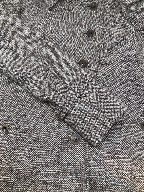 Aquascutum（アクアスキュータム）Aquascutum (アクアスキュータム) ツイードコート ブラウン サイズ:7Fの古着・服飾アイテム