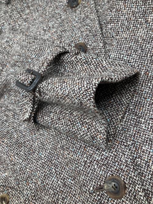 Aquascutum（アクアスキュータム）Aquascutum (アクアスキュータム) ツイードコート ブラウン サイズ:7Fの古着・服飾アイテム