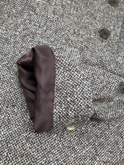 Aquascutum（アクアスキュータム）Aquascutum (アクアスキュータム) ツイードコート ブラウン サイズ:7Fの古着・服飾アイテム