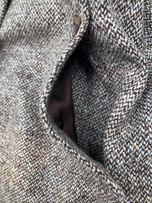 Aquascutum（アクアスキュータム）Aquascutum (アクアスキュータム) ツイードコート ブラウン サイズ:7Fの古着・服飾アイテム