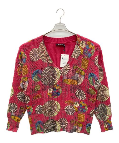 Desigual（デシグアル）Desigual (デシグアル) 厚手ニット　2023年モデル レッド サイズ:Ｍの古着・服飾アイテム