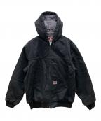 BEN DAVISベンデイビス）の古着「HOODED FRONT ZIPPER JACKET」｜ブラック