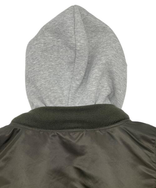 ALPHA（アルファ）ALPHA (アルファ) MA-1ジャケット オリーフ×グレー サイズ:Ｍの古着・服飾アイテム