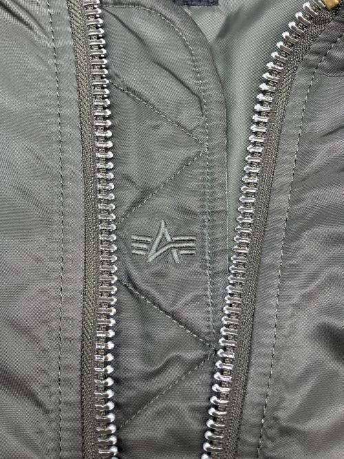 ALPHA（アルファ）ALPHA (アルファ) MA-1ジャケット オリーフ×グレー サイズ:Ｍの古着・服飾アイテム