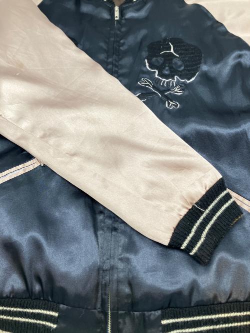 BEAMS（ビームス）BEAMS (ビームス) 東洋エンタープライズ (トウヨウエンタープライズ) スタジャン ネイビー×ベージュ サイズ:Ｍの古着・服飾アイテム