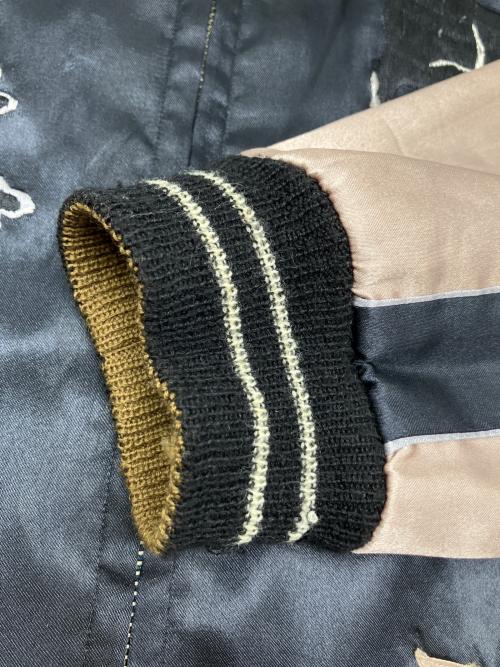 BEAMS（ビームス）BEAMS (ビームス) 東洋エンタープライズ (トウヨウエンタープライズ) スタジャン ネイビー×ベージュ サイズ:Ｍの古着・服飾アイテム