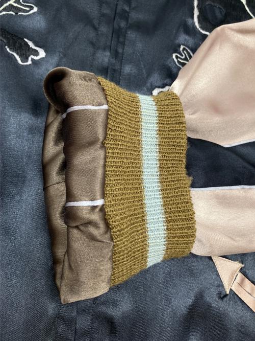 BEAMS（ビームス）BEAMS (ビームス) 東洋エンタープライズ (トウヨウエンタープライズ) スタジャン ネイビー×ベージュ サイズ:Ｍの古着・服飾アイテム