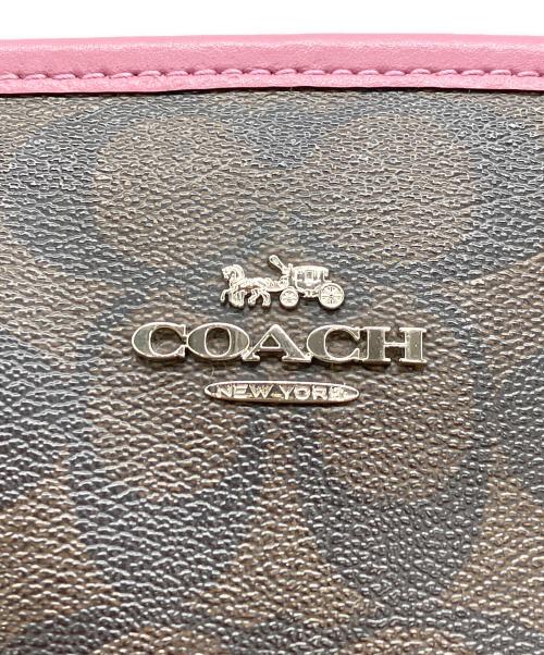 COACH（コーチ）COACH (コーチ) トートバッグ ブラウン×ピンクの古着・服飾アイテム