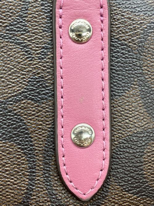 COACH（コーチ）COACH (コーチ) トートバッグ ブラウン×ピンクの古着・服飾アイテム
