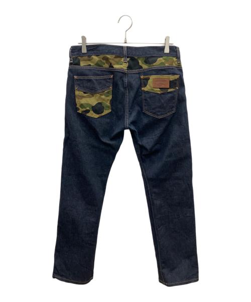 A BATHING APE（アベイシングエイプ）A BATHING APE (アベイシングエイプ) デニムパンツ インディゴ サイズ:Sの古着・服飾アイテム