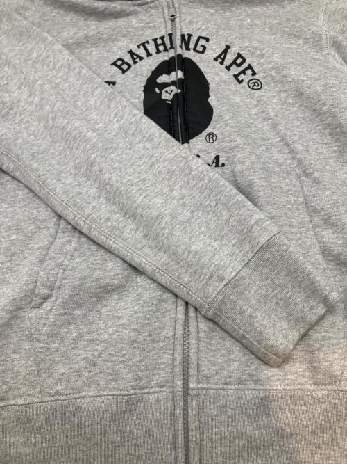 A BATHING APE（アベイシングエイプ）A BATHING APE (アベイシングエイプ) ジップパーカー グレー サイズ:Sの古着・服飾アイテム