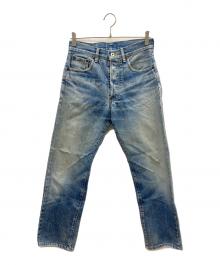 LEVI'S（リーバイス）の古着「701XXシンチバックセルビッチデニムパンツ ボタン裏J22 赤耳 BIG E」｜インディゴ