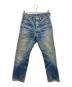 LEVI'S（リーバイス）の古着「701XXシンチバックセルビッチデニムパンツ ボタン裏J22 赤耳 BIG E」｜インディゴ