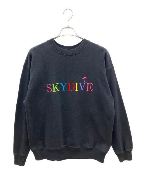 Hanes（ヘインズ）Hanes (ヘインズ) スウェット　SKY DIVER 90's USA製 ブラック サイズ:Lの古着・服飾アイテム