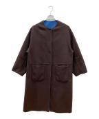 SIMPLICITEシンプリシテ）の古着「ノーカラーコート　2025年モデル」｜ブラウン×ブルー