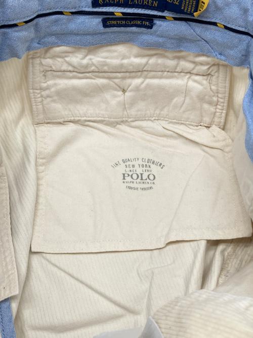 POLO RALPH LAUREN（ポロ・ラルフローレン）POLO RALPH LAUREN (ポロ・ラルフローレン) コーデュロイパンツ ホワイト サイズ:W32の古着・服飾アイテム