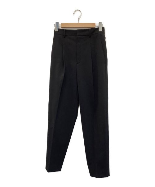 DEPAREILLE（デパリエ）DEPAREILLE (デパリエ) センタープリーツタックパンツ ブラック サイズ:38の古着・服飾アイテム