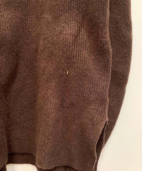 FRAY ID（フレイ アイディー）FRAY ID (フレイ アイディー) ボタンレイヤードニットプルオーバー ブラウン サイズ:FREEの古着・服飾アイテム