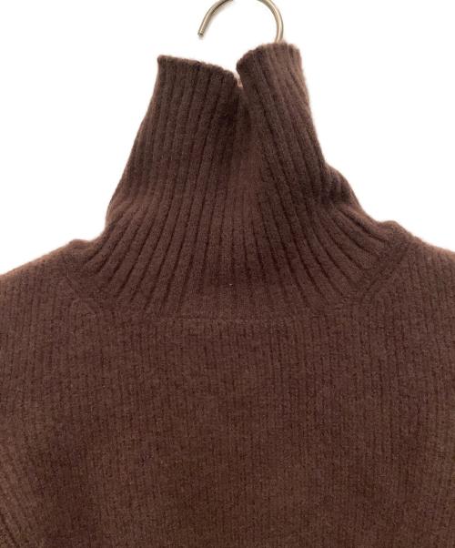 FRAY ID（フレイ アイディー）FRAY ID (フレイ アイディー) ボタンレイヤードニットプルオーバー ブラウン サイズ:FREEの古着・服飾アイテム
