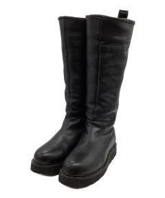 中古・古着通販】Caminando (カミナンド) レザーロングブーツ ブラック