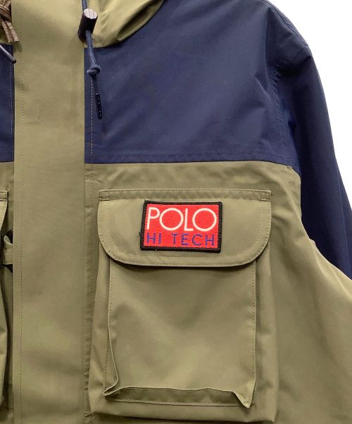 POLO RALPH LAUREN（ポロ・ラルフローレン）POLO RALPH LAUREN (ポロ・ラルフローレン) ハイテックマウンテンパーカー カーキ×ネイビー サイズ:Ｍの古着・服飾アイテム