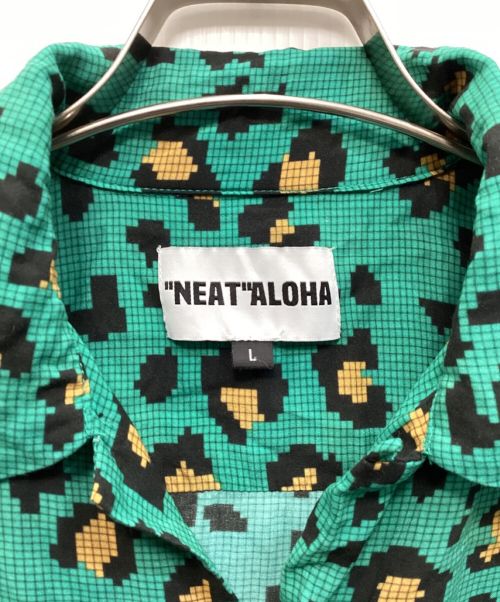 NEAT ALOHA（ニートアロハ）NEAT ALOHA (ニートアロハ) 総柄シャツ グリーン サイズ:Lの古着・服飾アイテム