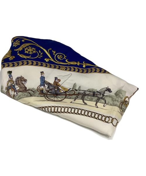 HERMES（エルメス）HERMES (エルメス) シルクスカーフ ブルーの古着・服飾アイテム