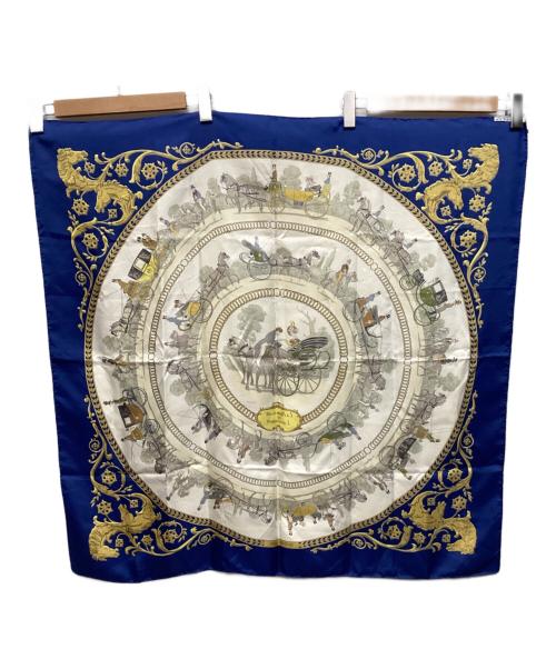 HERMES（エルメス）HERMES (エルメス) シルクスカーフ ブルーの古着・服飾アイテム