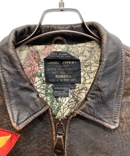 AVIREX（アヴィレックス）AVIREX (アヴィレックス) フライトボンバージャケット ブラウン サイズ:Ｌの古着・服飾アイテム