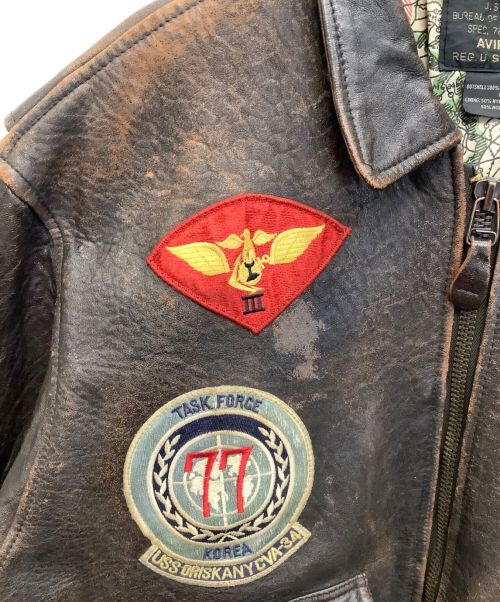 AVIREX（アヴィレックス）AVIREX (アヴィレックス) フライトボンバージャケット ブラウン サイズ:Ｌの古着・服飾アイテム