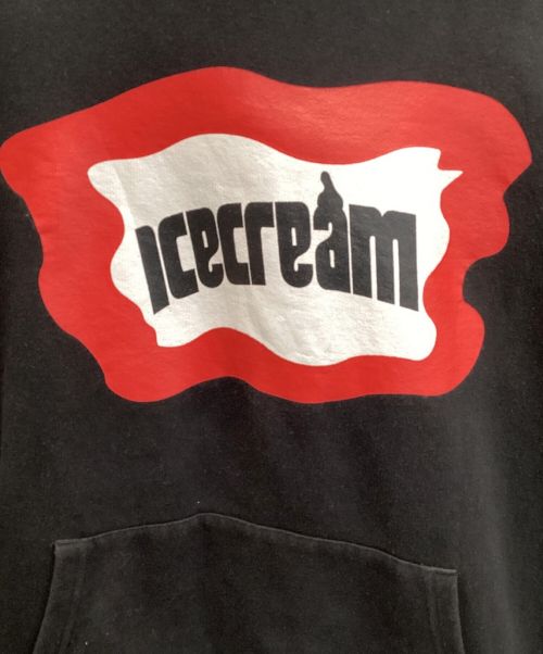 ICE CREAM（アイスクリーム）ICE CREAM (アイスクリーム) プルオーバーパーカー ブラック サイズ:Ｌの古着・服飾アイテム