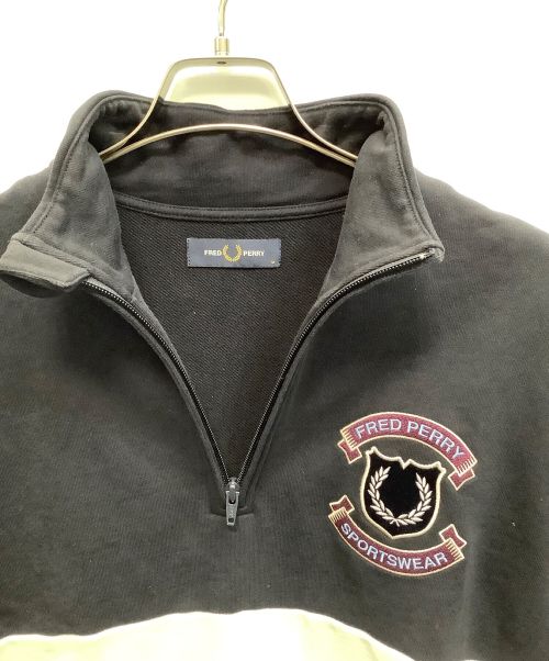 FRED PERRY（フレッドペリー）FRED PERRY (フレッドペリー) ハーフジップスウェット トリコロールカラー サイズ:Ｍの古着・服飾アイテム