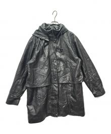 SEQUENCE（シーケンス）の古着「レザーコート」｜ブラック