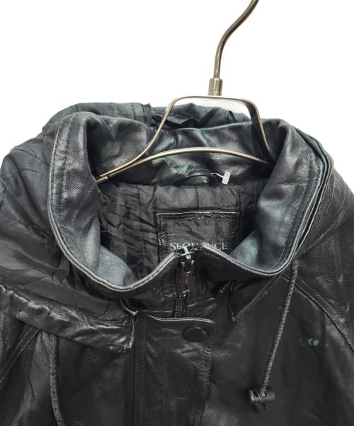SEQUENCE（シーケンス）SEQUENCE (シーケンス) レザーコート ブラック サイズ:不明の古着・服飾アイテム