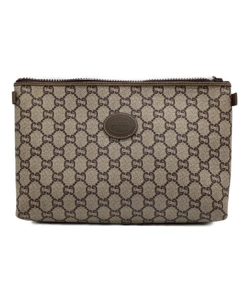 GUCCI PLUS（グッチ プラス）GUCCI PLUS (グッチ プラス) セカンドバッグ ベージュ×ブラックの古着・服飾アイテム