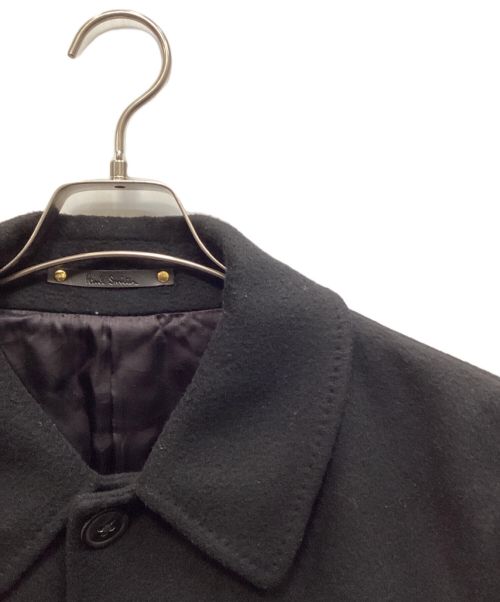 PAUL SMITH（ポールスミス）PAUL SMITH (ポールスミス) ステンカラーウールコート ブラック サイズ:Lの古着・服飾アイテム