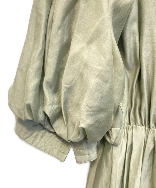 HER LIP TO（ハーリップトゥ）HER LIP TO (ハーリップトゥ) エアリーボリュームスリーブドレス グリーン サイズ:Mの古着・服飾アイテム