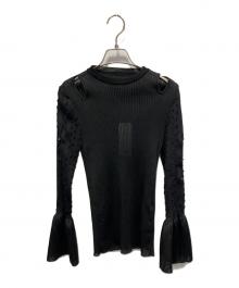 UNITED TOKYO（ユナイテッドトーキョー）の古着「リロードダイヤシースルーニット」｜ブラック