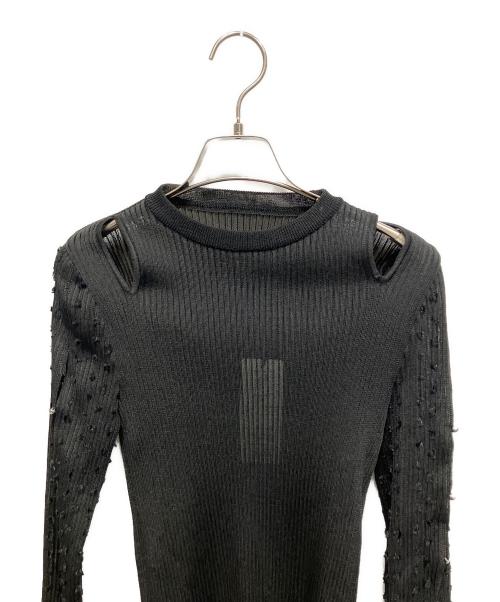 UNITED TOKYO（ユナイテッドトーキョー）UNITED TOKYO (ユナイテッドトーキョー) リロードダイヤシースルーニット ブラック サイズ:Freeの古着・服飾アイテム
