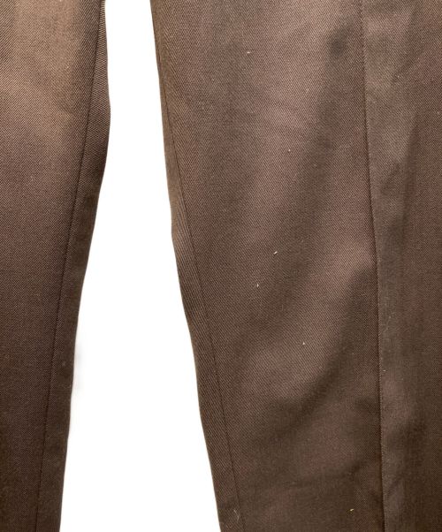 Maison Margiela（メゾンマルジェラ）Maison Margiela (メゾンマルジェラ) タックパンツ ブラウン サイズ:Lの古着・服飾アイテム