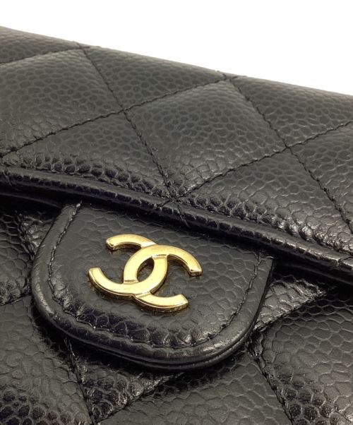 CHANEL（シャネル）CHANEL (シャネル) クラシック スモールフラップウォレット ブラックの古着・服飾アイテム