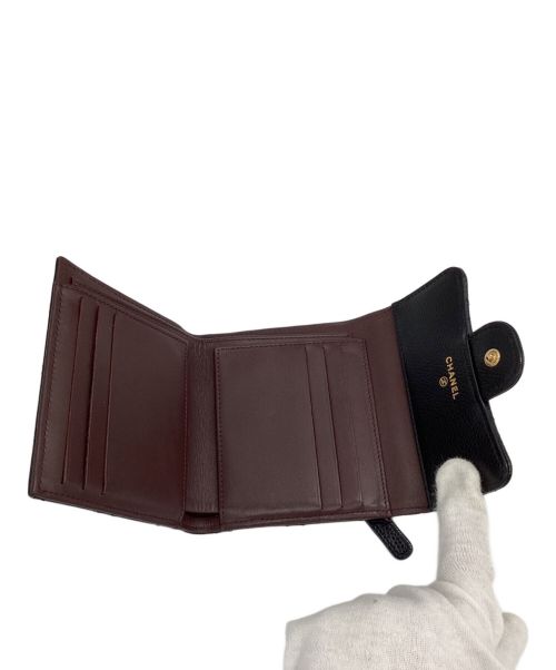 CHANEL（シャネル）CHANEL (シャネル) クラシック スモールフラップウォレット ブラックの古着・服飾アイテム